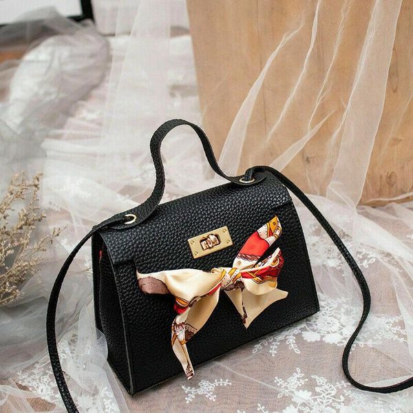 

wallets 2021 fashion women ladies leather wallet ribbon bow decor hasp mini flap hangbag shoulder messenger crossbody bag totes, Red;black