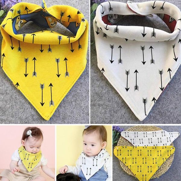 

bibs & burp cloths reusable washable cotton baby scarf cloth print arrow girls born adjustable boys meal bib infant saliva towels