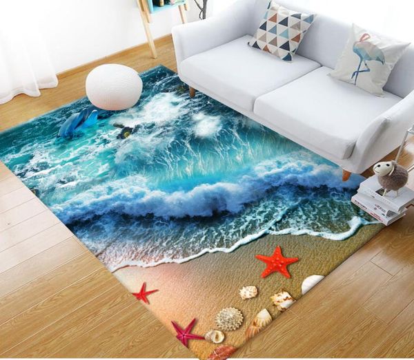 

carpets various beach fish carpet square anti-skid area floor mat 3d rug non-slip dining room living soft bedroom