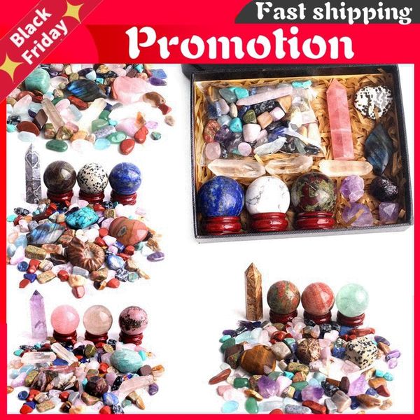 

decorative objects & figurines lots of natural quartz mixed crystal obelisk&ball&gravel colorful mineral specimens healing gems wedding deco