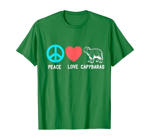 

peace love capybaras t-shirt, White;black