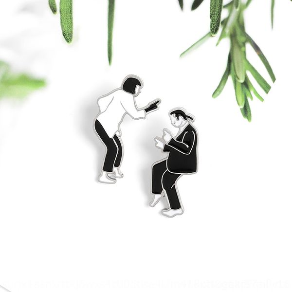 

82k2 cartoon creative pins movie character vulgar novel pull fit alloy brooch accessories cartoon badge clothing brooches creative movie ch, Gray