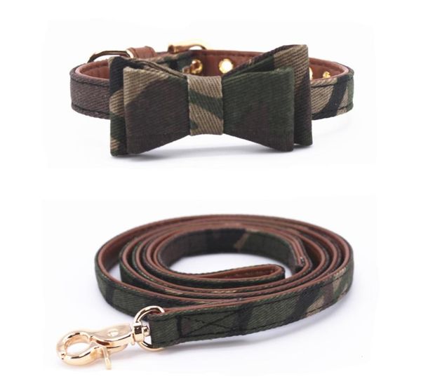 

jungle camo cat collar dog leash for all cats and small medium large dogs with bowknot pet p collars & leads