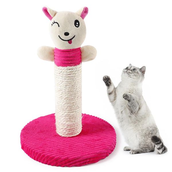 

funny pet toys cat plush scratcher training sisal toy squeaky interactive scratching supplies