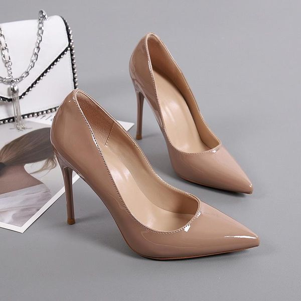 

dress shoes nude high heels women's three of slim heel, Black