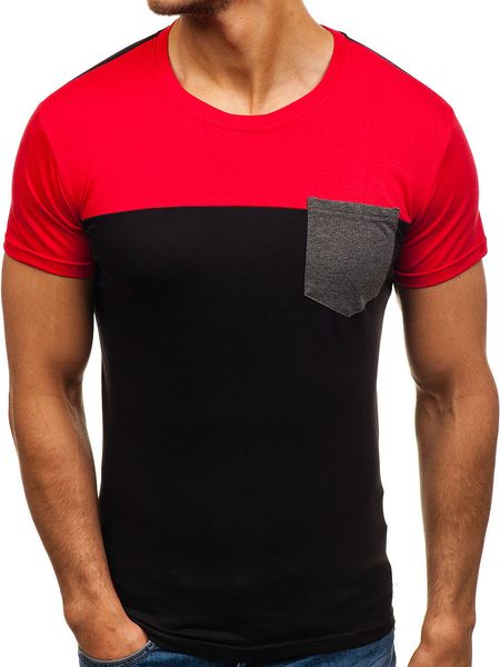 

men's t-shirts mens round neck camouflage t-shirt printed hit color men casual short-sleeved chest pocket male slim fit 44oo, White;black