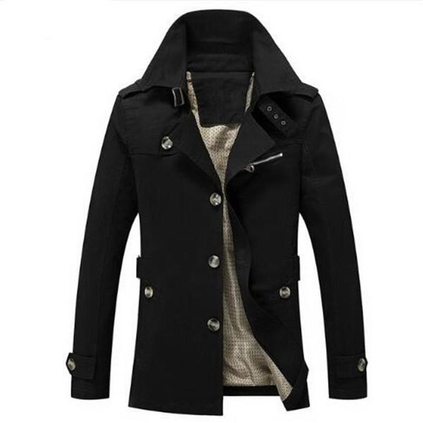 

men's jackets men jacket coat long section fashion trench jaqueta male veste homme brand casual fit overcoat outerwear, Black;brown