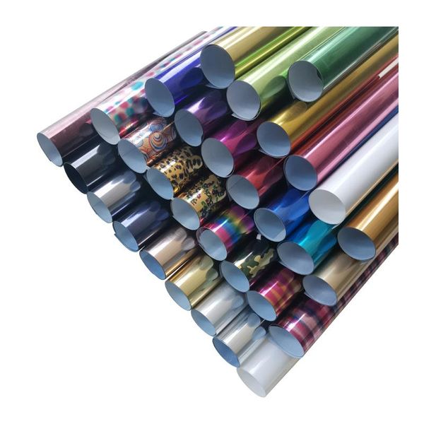 

window stickers 25cmx100cm metallic heat transfer camouflage rainbow iron on film htv t-shirt