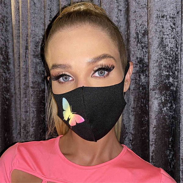 

printed mask butterfly pattern mask reflective trend item jewelry cool mask cotton
