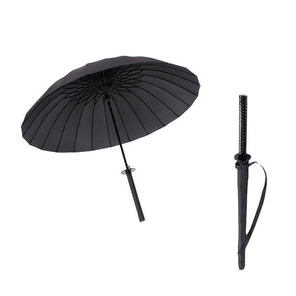 

umbrellas creative long handle large windproof samurai sword umbrella japanese ninja-like sun rain straight automatic open