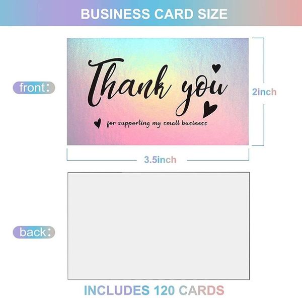 

thank you card for supporting my small business 5x9cm n7md gift wrap