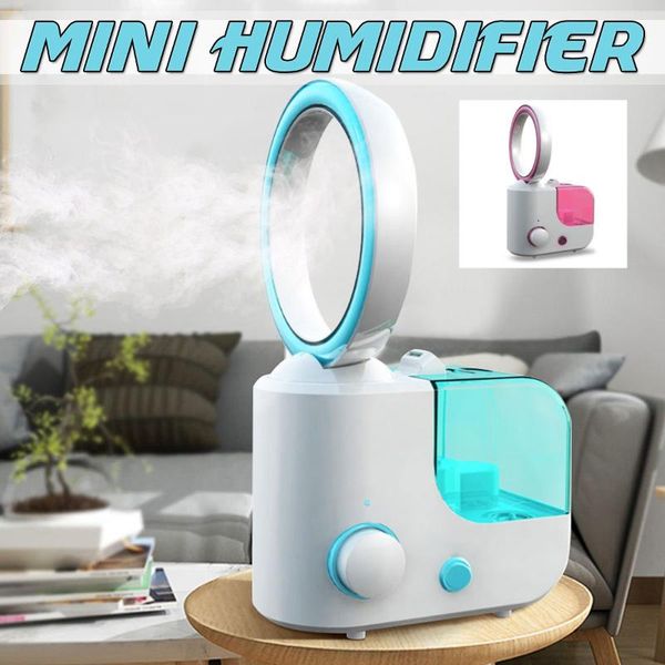 

1000ml mini ultrasonic humidifier bladeless fans air spraying diffuser purifier small conditioning appliance home office humidifiers