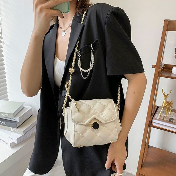 

daily bag popular western style womens bag 2021 new high-end fashion all-match ins rhombus chain shoulder crossbody small square bag
