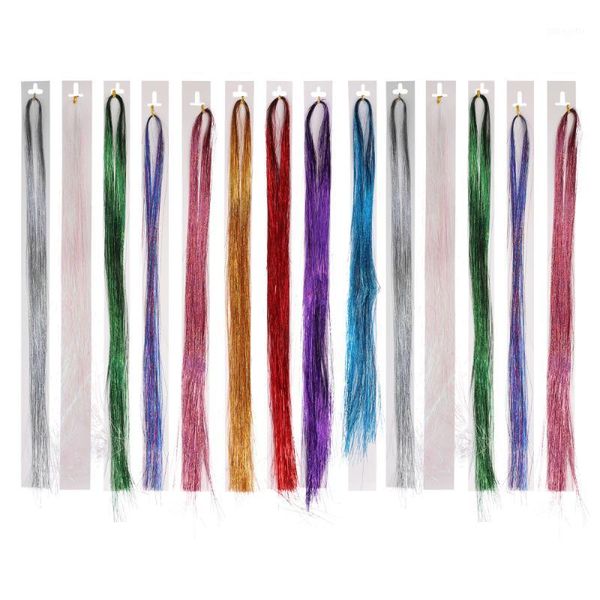 

pcs hair tinsel strands salon glittery party accessories1, Brown