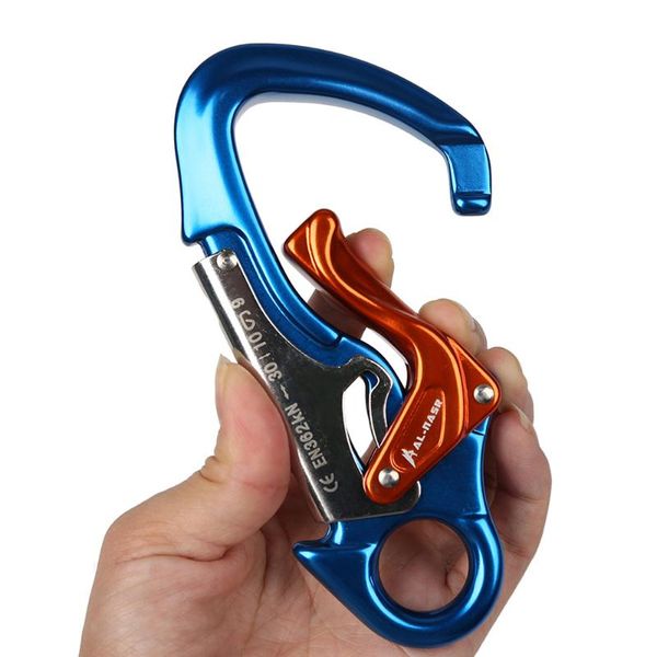 

cords, slings and webbing 30kn professional climbing carabiner screw locking gate heavy duty d-shape buckle hammock clip