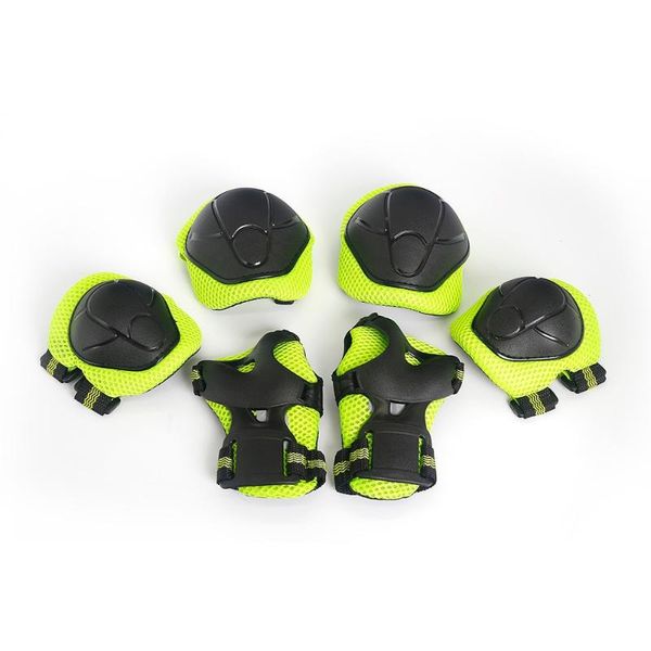 

elbow & knee pads 6pcs cycling roller skating skateboard fitness running support braces hands wrist safety protection guard, Black;gray