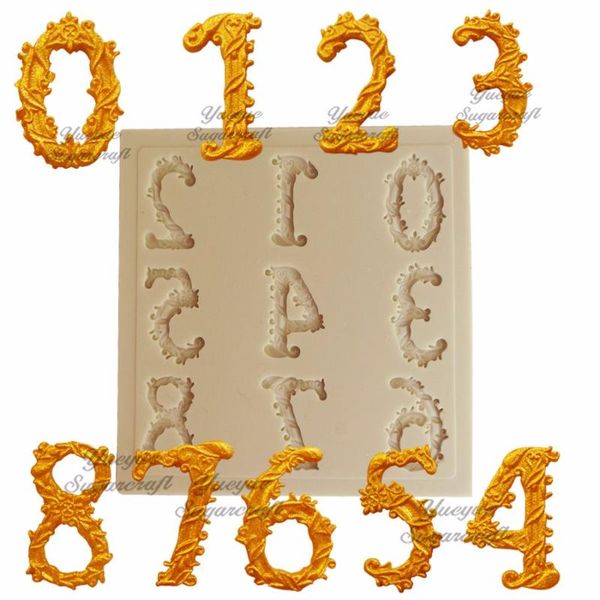 

baking moulds yueyue sugarcraft 1 pcs number silicone mold fondant cake decorating tools chocolate gumpaste