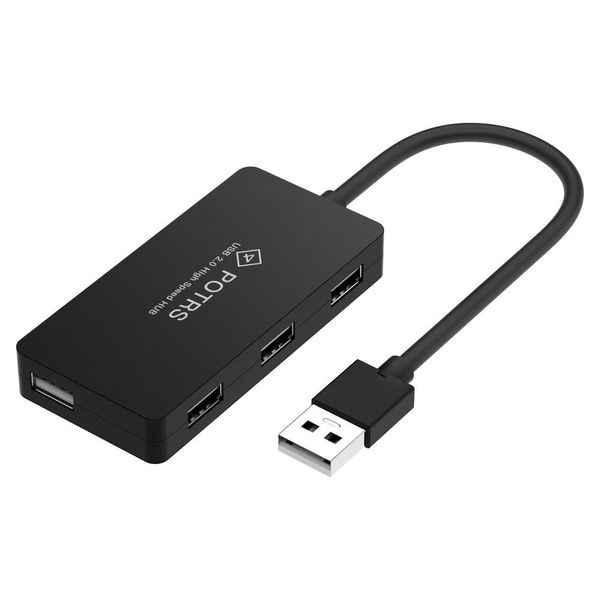 2021 Yüksek Hızlı 4 Portları USB 2.0 Splitter Bilgisayar Dizüstü PC için Genişleme Mini Hub Windows Taşınabilir USB HUB Adaptörü Yüksek Kaliteli Hızlı Gemi