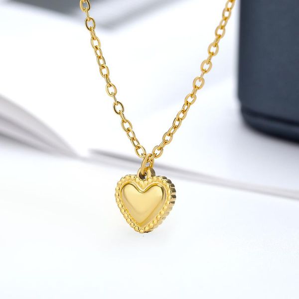 

chains gold silver color hollow love heart pendant necklace for women goth jewelry choker clavicle chain collares para mujer