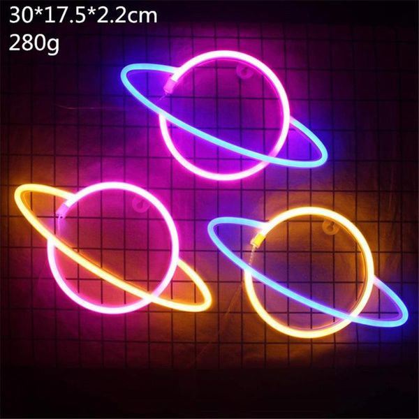 

party decoration led planet neon light glow multicolor lights luminous for concert event festive home bar decor supplies