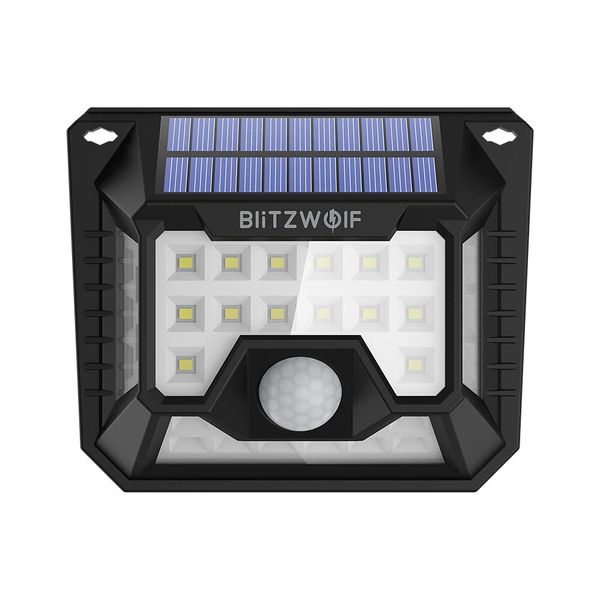 

2pcs blitzwolf bw-olt3 outdoor solar lights 32 led 120Â°pir sensor wide angle waterproof wall light for garden path yard security lamp