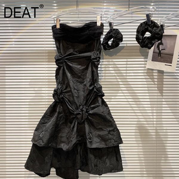 

women black pleated personality dress strapless sleeveless arrivals lady fashion spring summer 11d490 210525, Black;gray