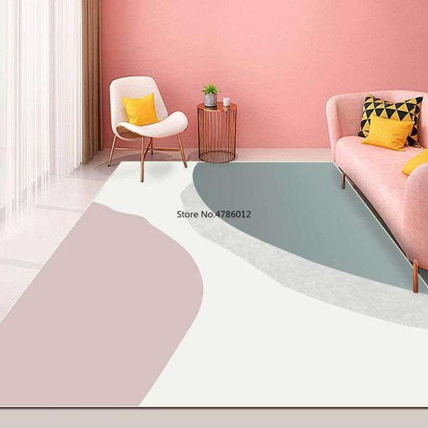 

carpets 200*300cm fashion ins simple girl gray pink living room bedroom bedside carpet floor mat customization