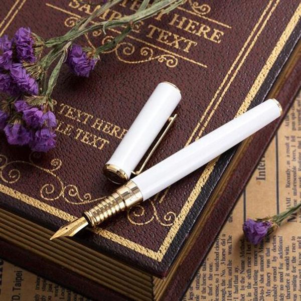 

fountain pens picasso metal pen iridium fine nib pearl white gift box optional office & home school writing
