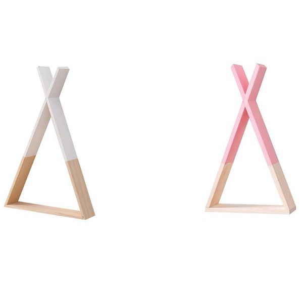 

hooks & rails wooden triple-cornered shelf,home wall decorative shelf for kids room diy l