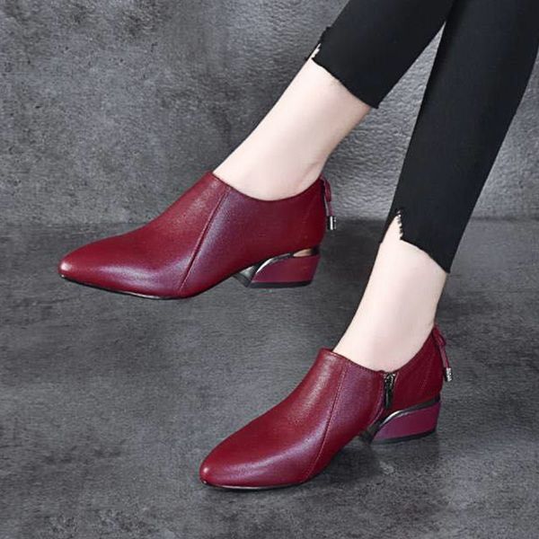 

dress shoes outono meados de saltos, sapatos trabalho feminino, salto bloco, do do pÃ© apontado bombas pelÃºcia, fecho correr lateral, tq7s, Black