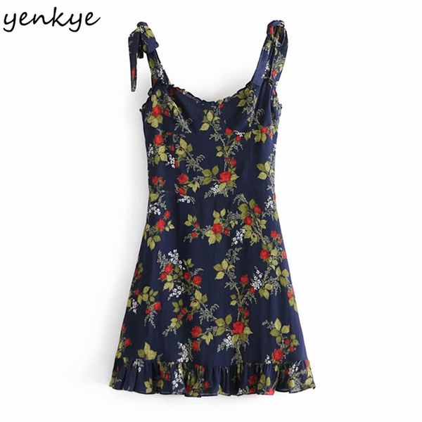 

prairie chic sling dress women backless sleeveless sweet ruffle a-line mini female summer chiffon vestido 210514, Black;gray