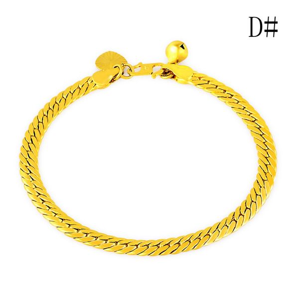 

fashion bracelet wrist chain link 18k yellow gold filled women men jewelry, Black