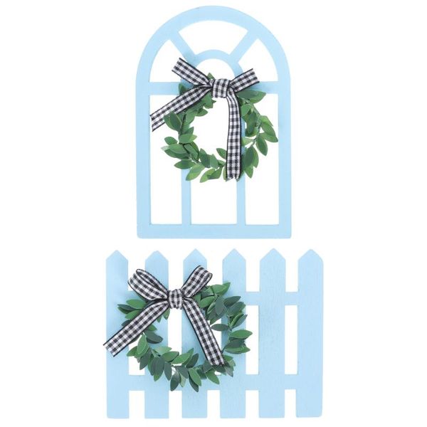 

frames 2pcs rustic wooden hangings wood frame adornments wall courtyard decor