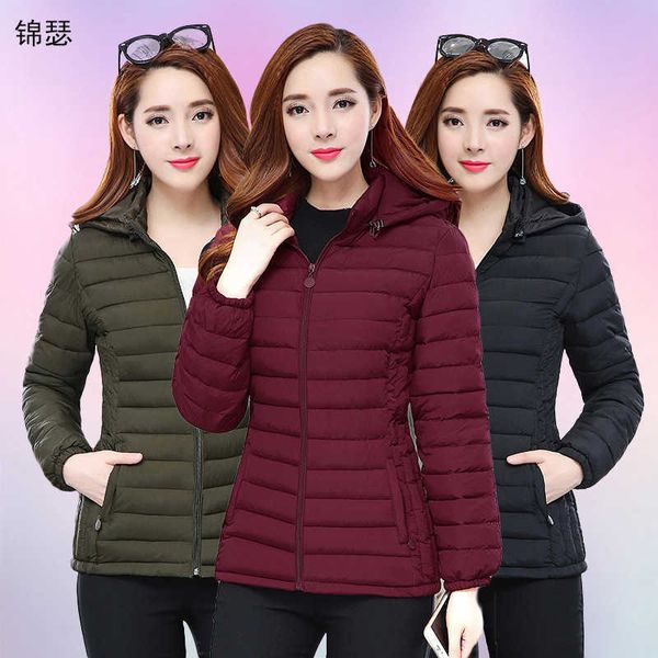

2021 winter cotton padded clothes women's short mother's coat middle-aged and old down