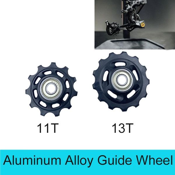 

bike derailleurs mtb bike11t/13t pulley pull back aluminum alloy guide wheel transmission bicycle replacement part