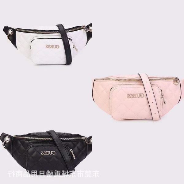

gs fashion trend men's and women's waist bag solid color versatile messenger chest