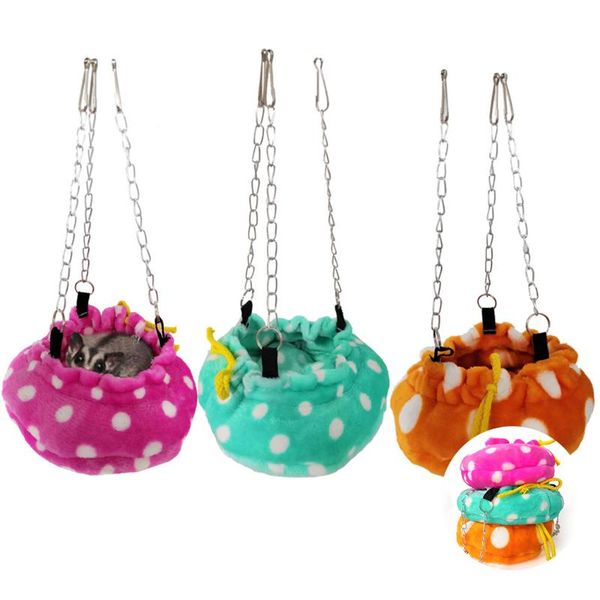 

fashion plush bird hanging cave cage parrot nest hammock warm winter birds bed toys hamster house cages