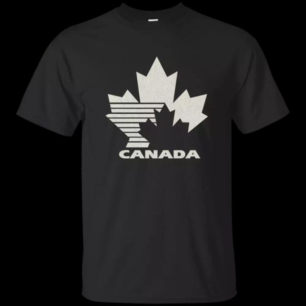 

team canada retro, hockey, logo, throwback, t-shirt, White;black