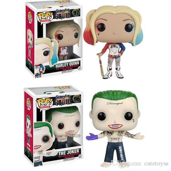 

good funko pop toys figures gifts movie suicide squad joker harley quinn deadsmodel figure collection model toy for children