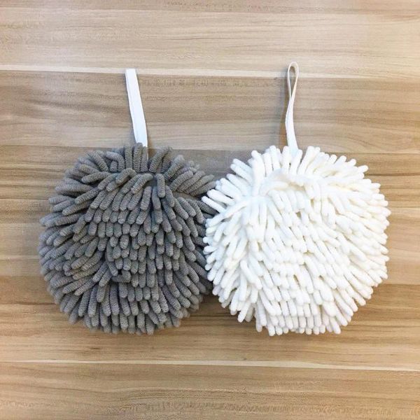 

towel 1pc wipe ball shape home use nursery hand soft chenille fabric absorbent hanging bathing towels for kids