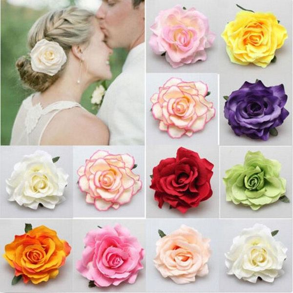 

hair clips & barrettes arrival bridal rose flower hairwear hairpin brooch wedding bridesmaid party accessories clip 873277 fashion, Golden;silver