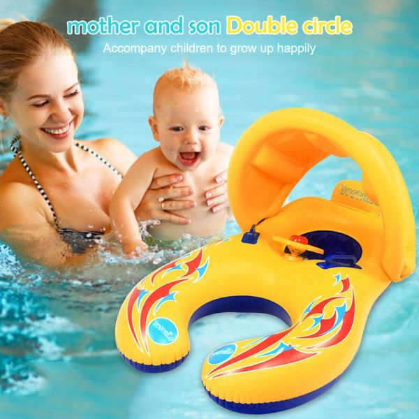 

baby swimming float ring inflatable swim pool double raft bathing circle life vest & buoy