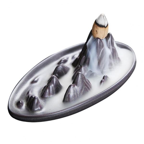 

fragrance lamps teahouse waterfall lotus backflow incense burner ceramic censer home decoration
