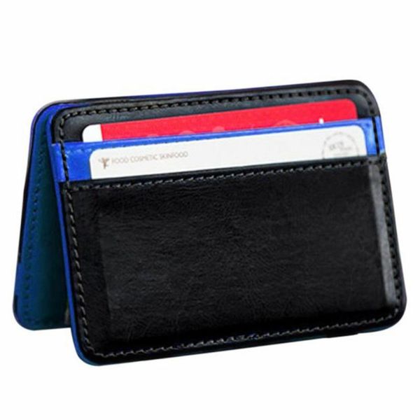 

wallets 2021 card package mini neutral magic bifold pu leather wallet holder purse money hold cash little things wallet#bl5, Red;black