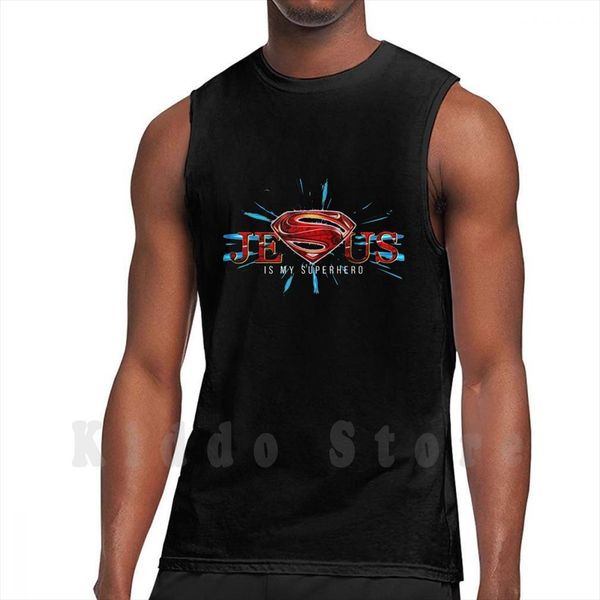 

jesus superhero tank vest sleeveless god lord faith love religious vintage retro hero, White;black