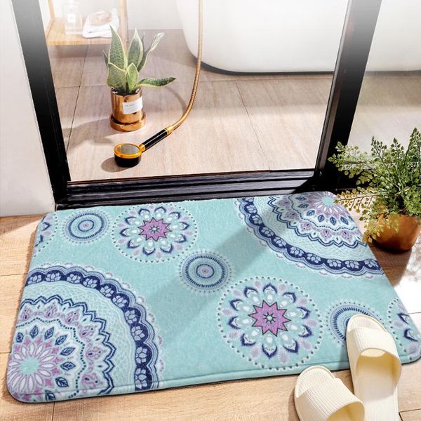 

printed non-slip machine washable bathroom kitchen decor rug mat welcome doormat 29.5x17.7 inch bath mats