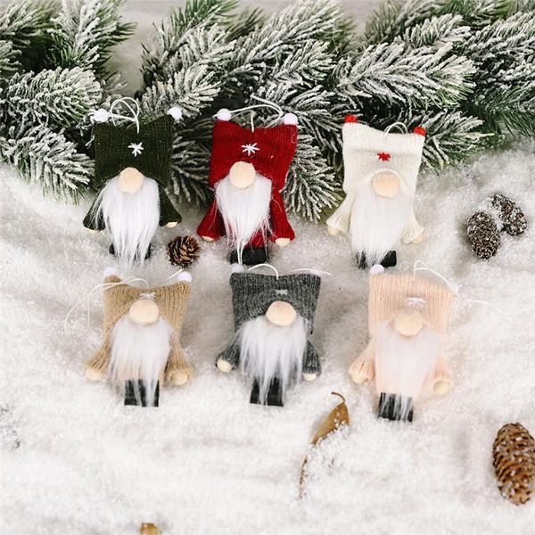 

christmas decorations navidad 2021 year gifts decoration 1pc pendant cute gnome doll tree natal kerst1