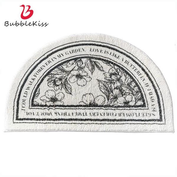 

carpets bubble kiss plush skin-friendly semicircle shape door mat home water absorption bathroom non-slip fluffy wool fabric rug
