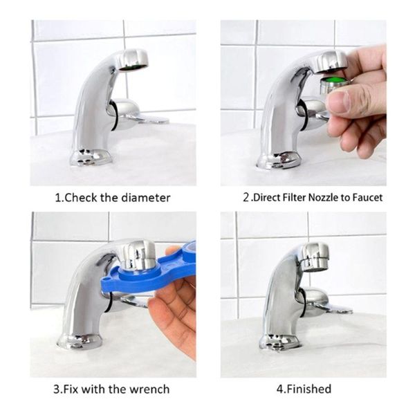 

other faucets, showers & accs 1set water saving faucet aerator wrench jet regulator filter spare part for bath 831b