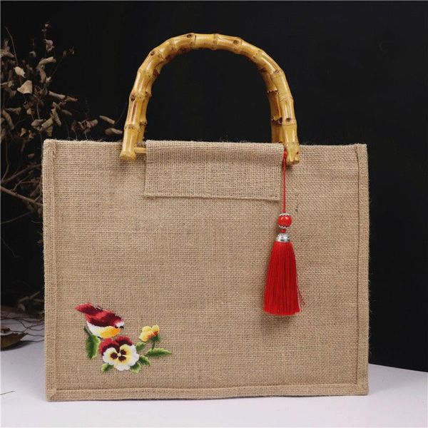 

the chinese style handbag cotton and linen pocket shopping bag storage bags